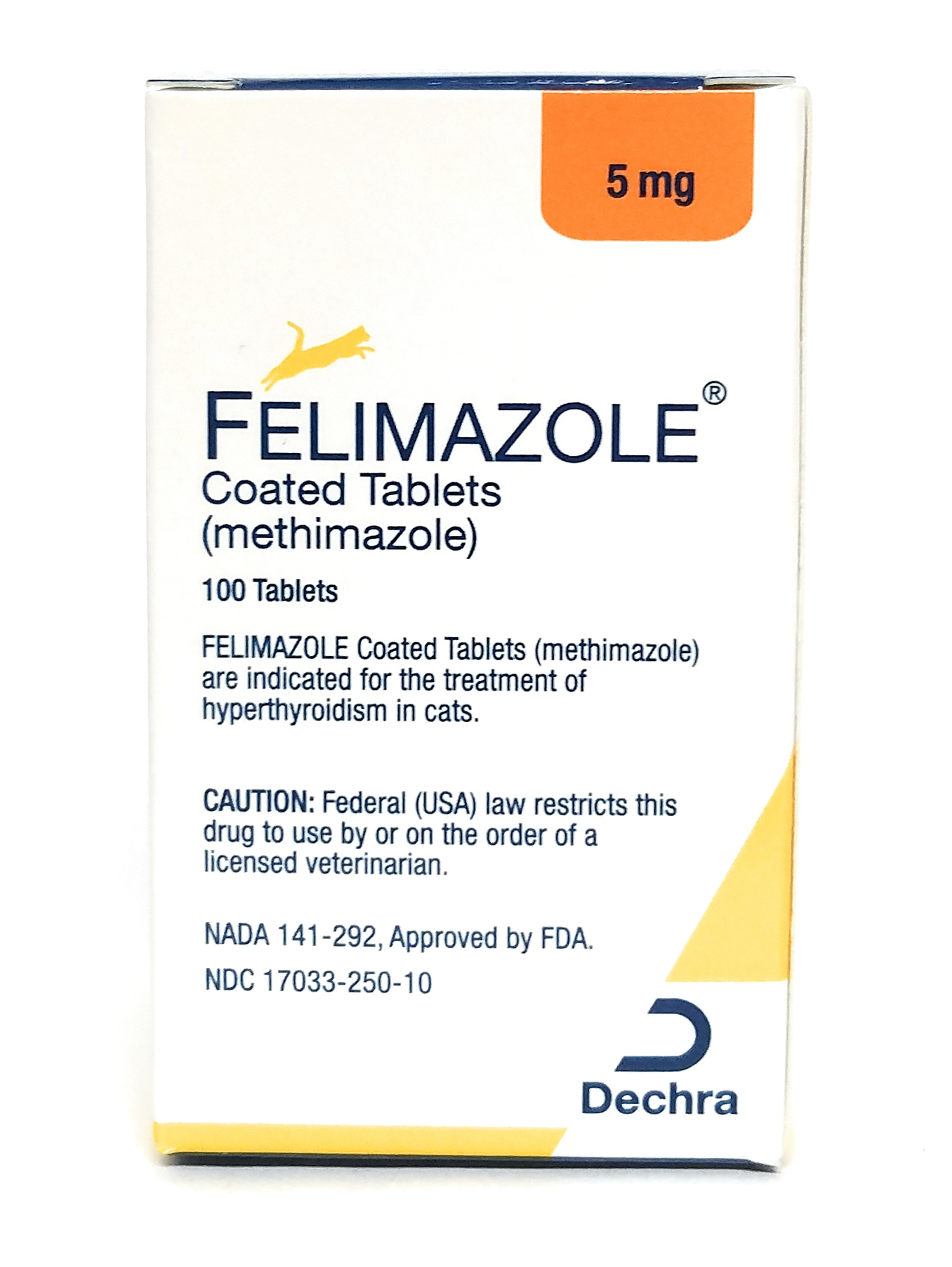 Vet Approved Rx Felimazole Methimazole 5mg Tablet 100 Count for Pets