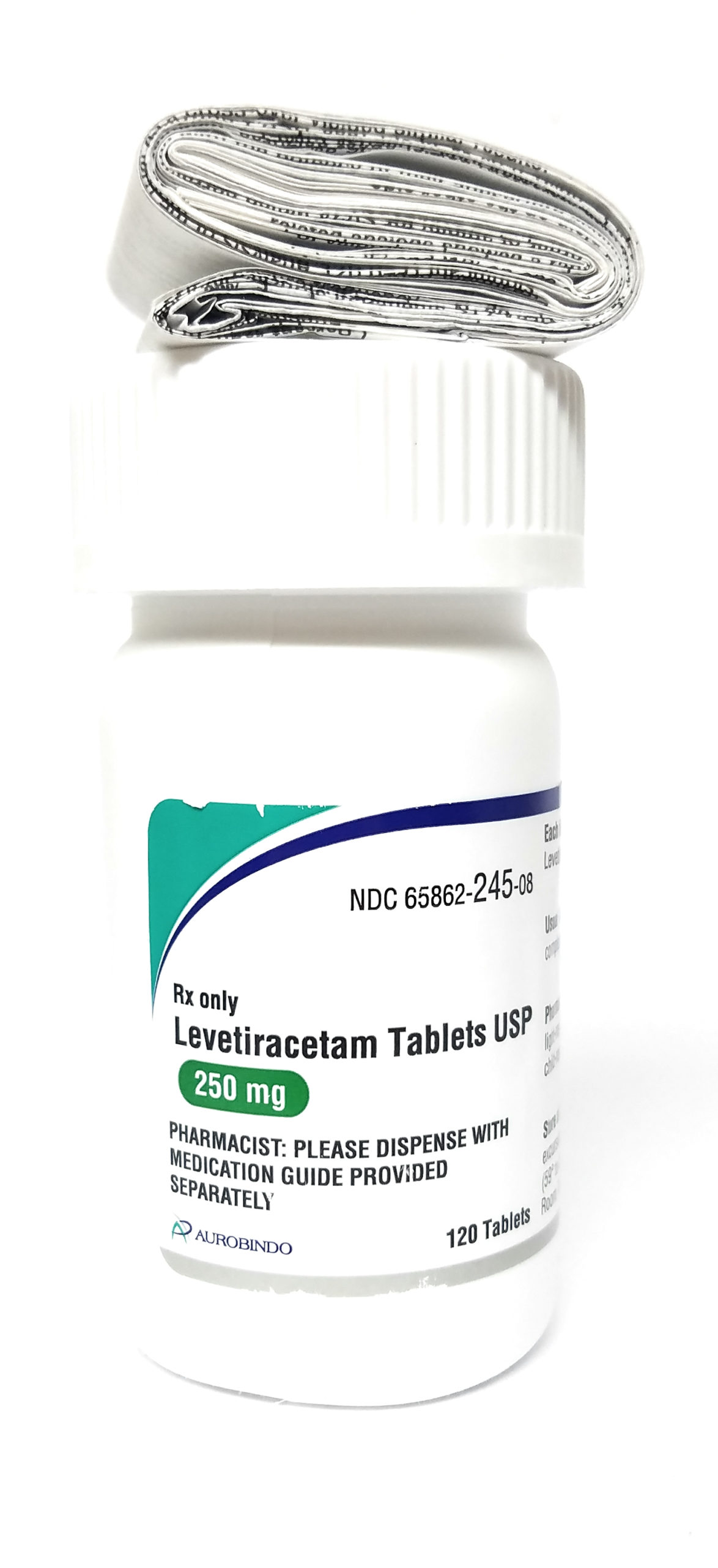 Vet Approved Rx Levetiracetam 250 mg Tablet 120 Count Bottle for Pets