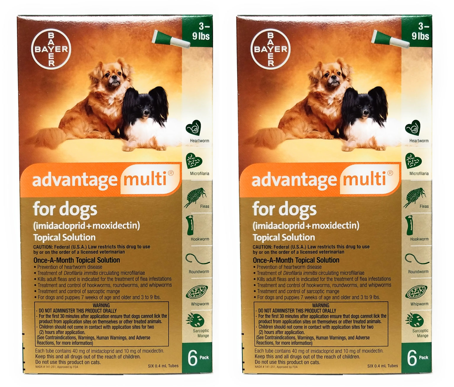 Vet Approved Rx Advantage Multi Dog 3 9 Lbs 12 Doses