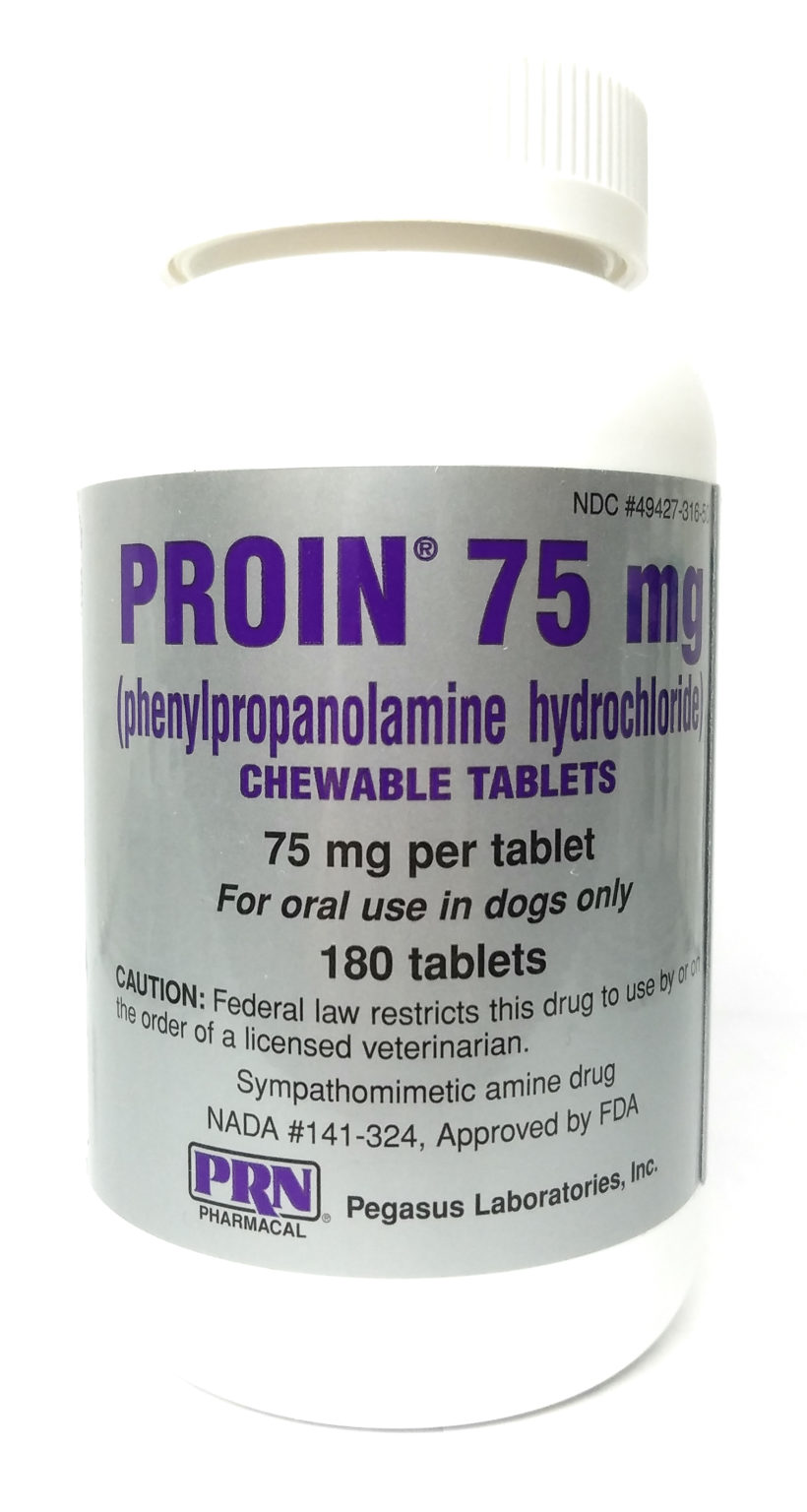 Vet Approved Rx PROIN 75mg 180 count bottle for Pets