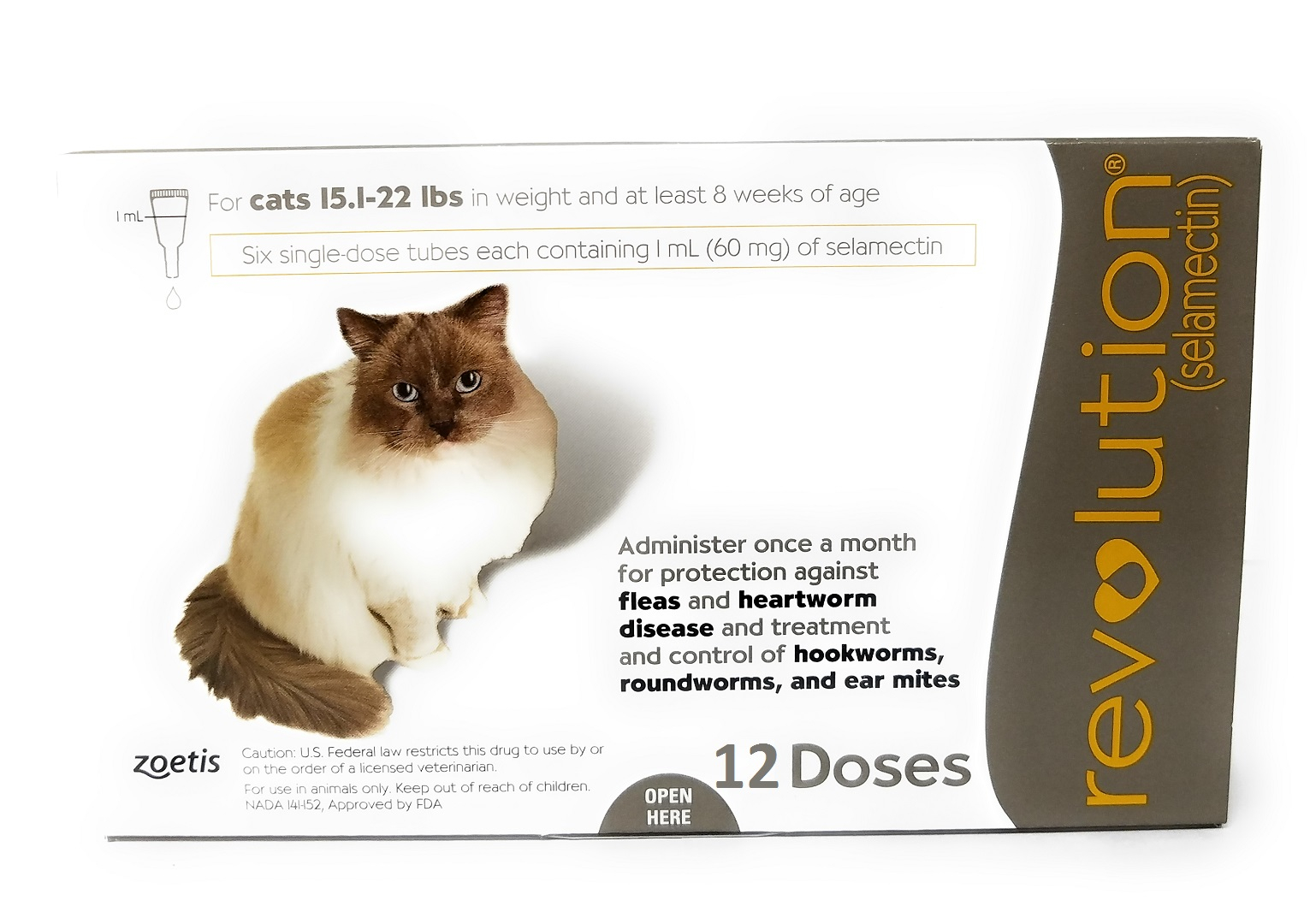 Vet Approved Rx Revolution For Cats 1522 lbs 12 Doses