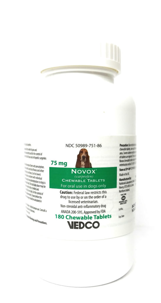 Vet Approved Rx Novox (Carprofen) 75 mg Chewable Tablets 180 Count for Pets