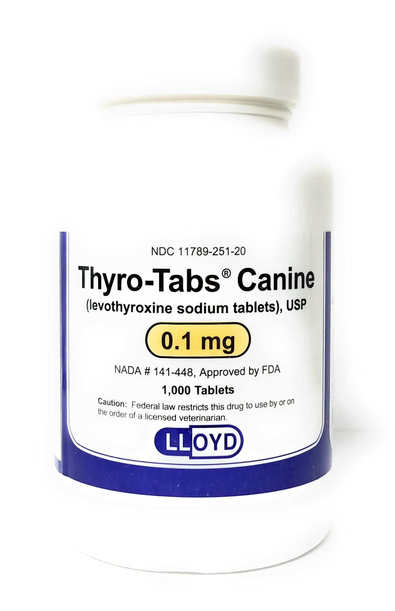 Vet Approved Rx Thyro Tabs Beige 1.0mg 120 cnt bottle for Pets