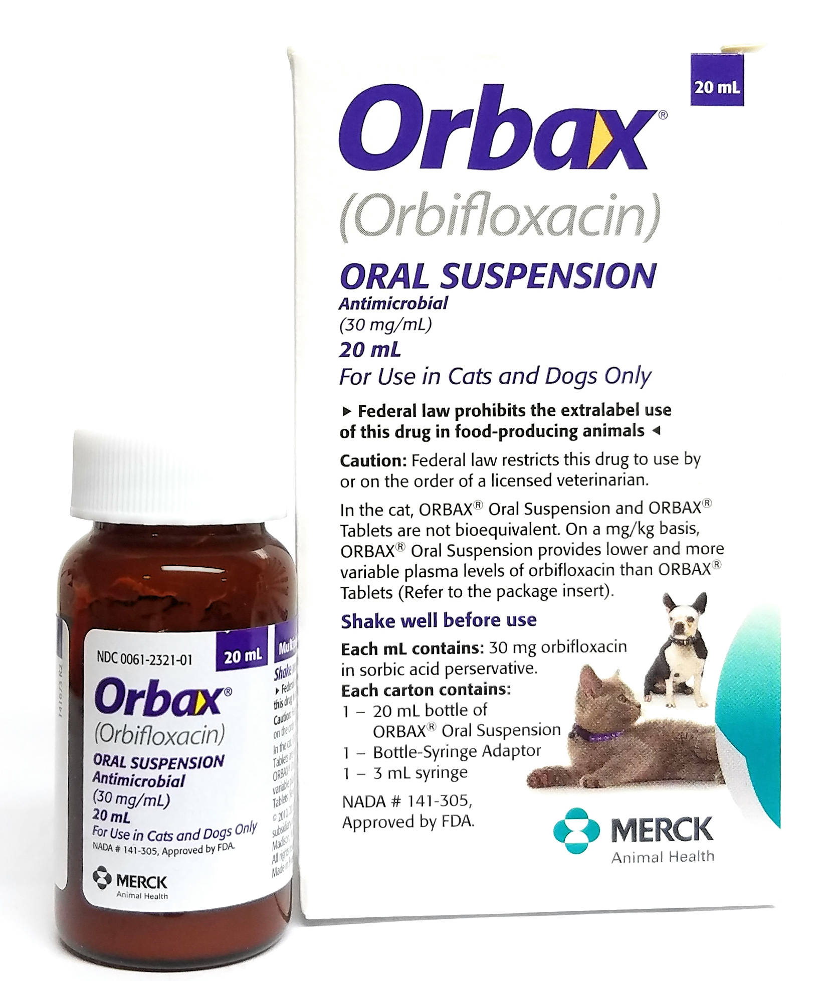 Vet Approved Rx Orbax Oral Suspension 30mg/ml 20ml for Pets
